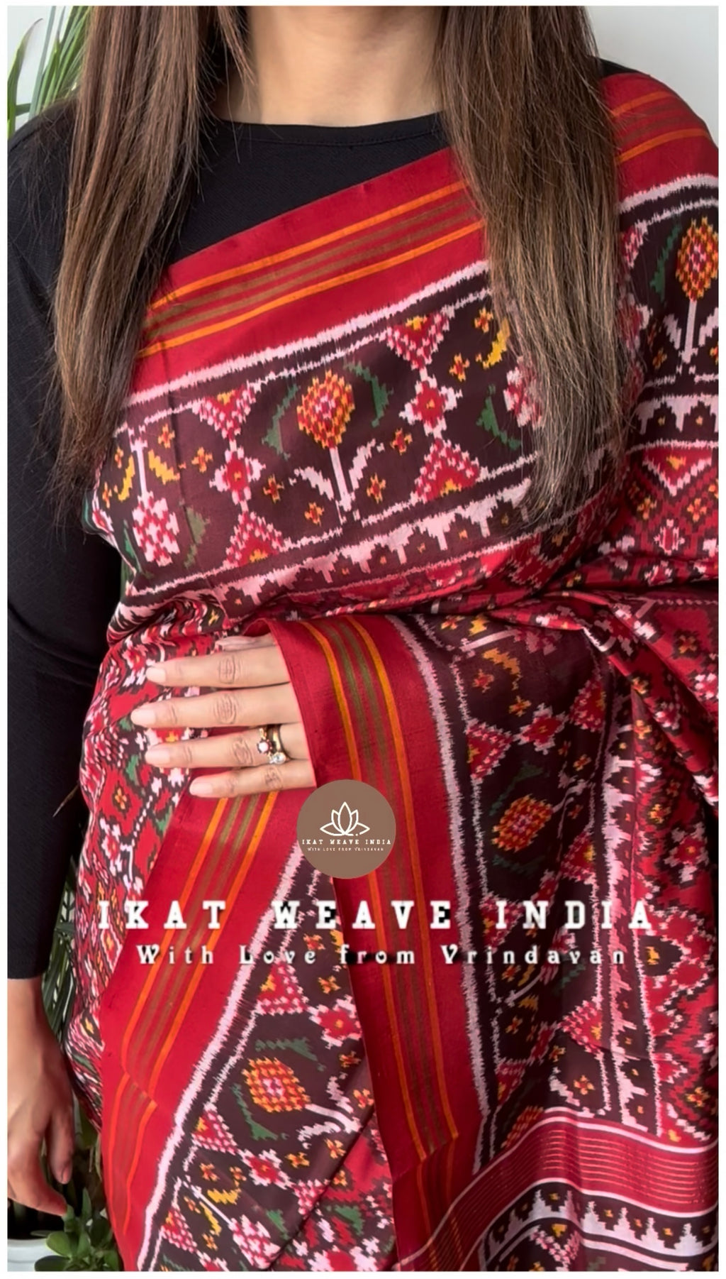 AHILYA-SEMI DOUBLE IKAT PATAN PATOLA
