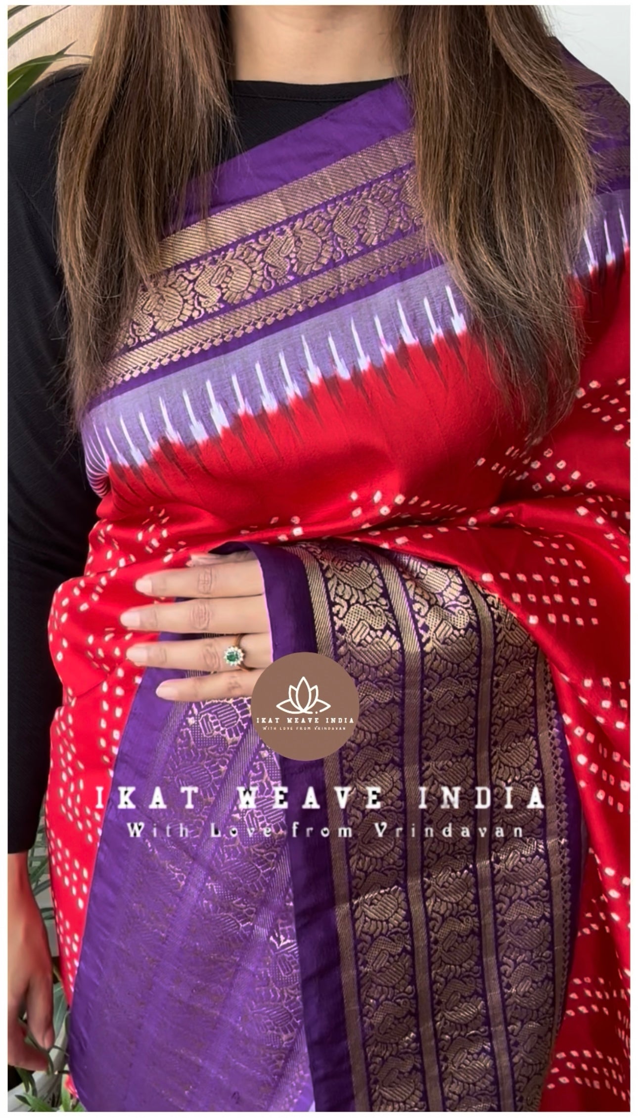 KUMUD•HANDKNOTTED RAI BANDHEJ X SILK IKAT