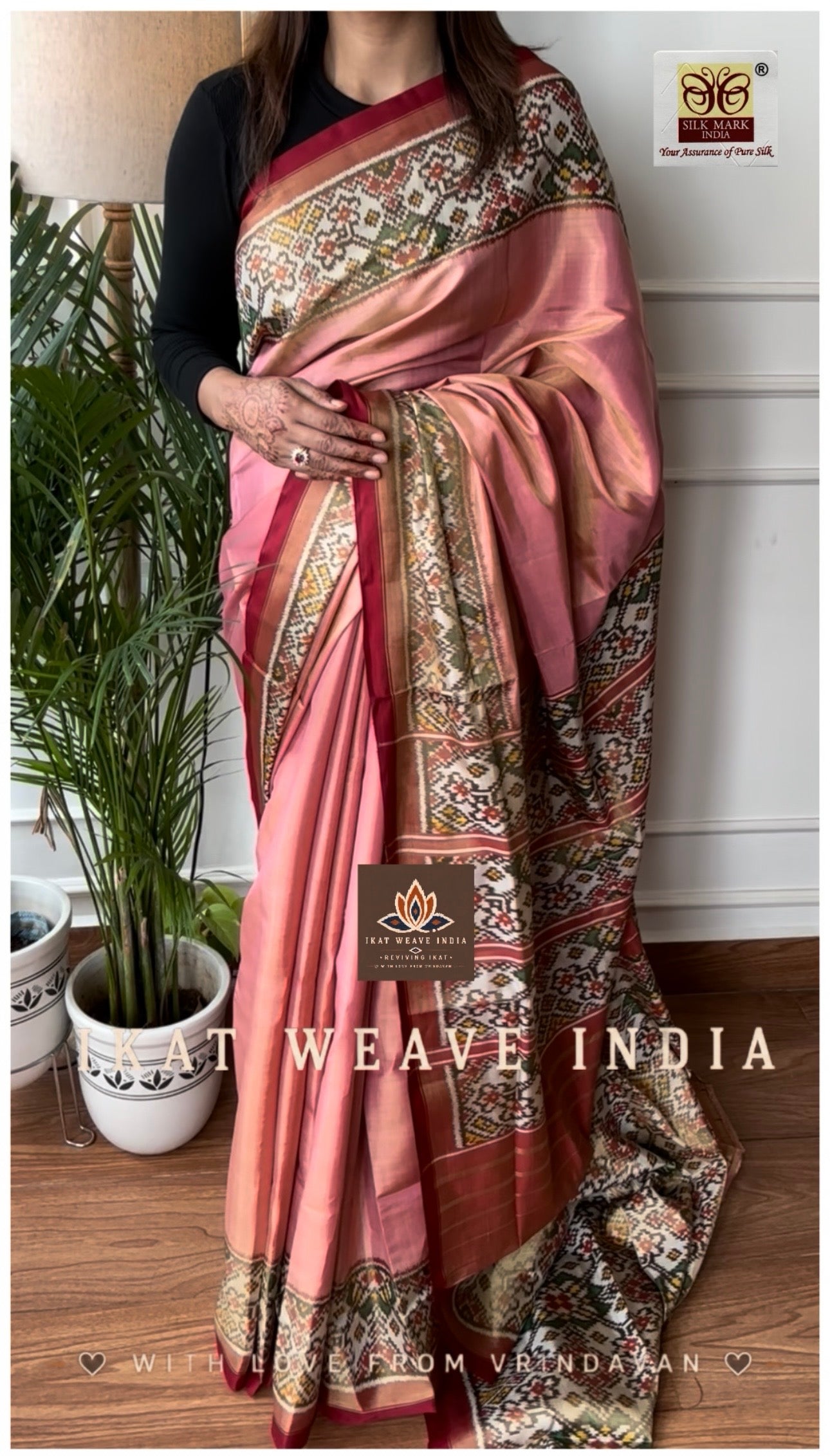 GAYATRI -SEMI DOUBLE IKAT TISSUE PATAN PATOLA