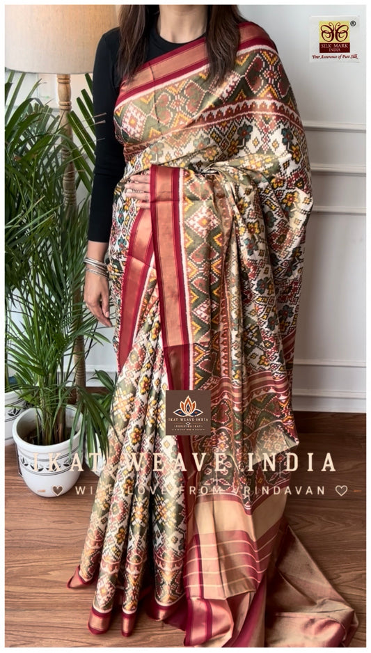 RAAMYA-SEMI DOUBLE IKAT TISSUE PATAN PATOLA