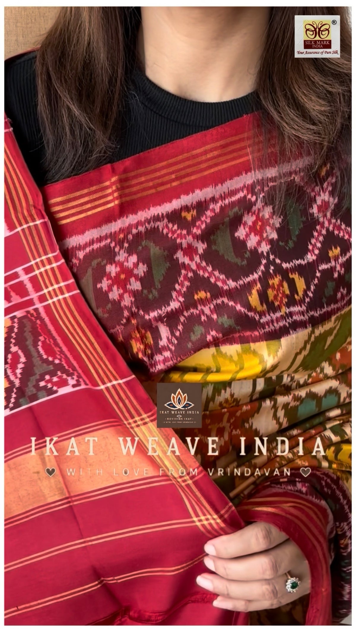 AADHYA• SEMI DOUBLE IKAT PATOLA