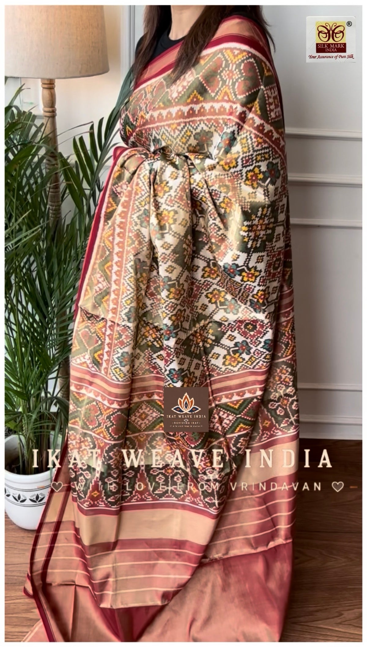 RAAMYA-SEMI DOUBLE IKAT TISSUE PATAN PATOLA