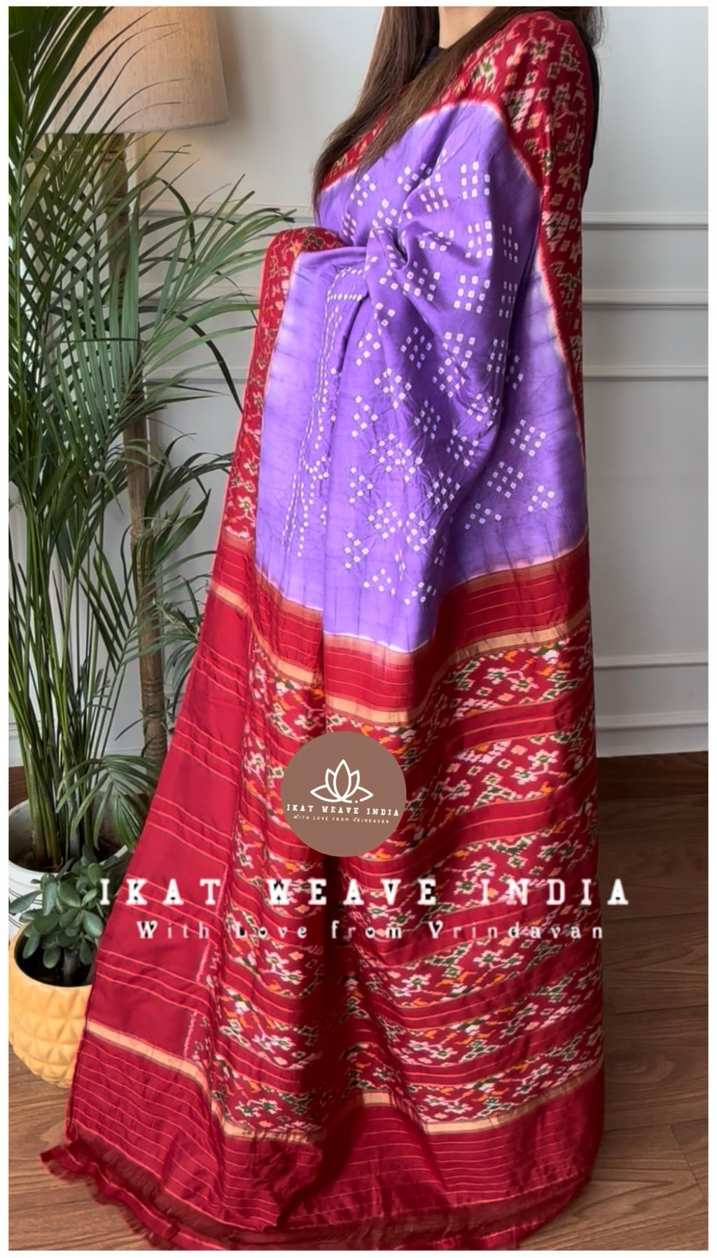 SWARCHA•HANDKNOTTED RAI BANDHEJ X SILK IKAT