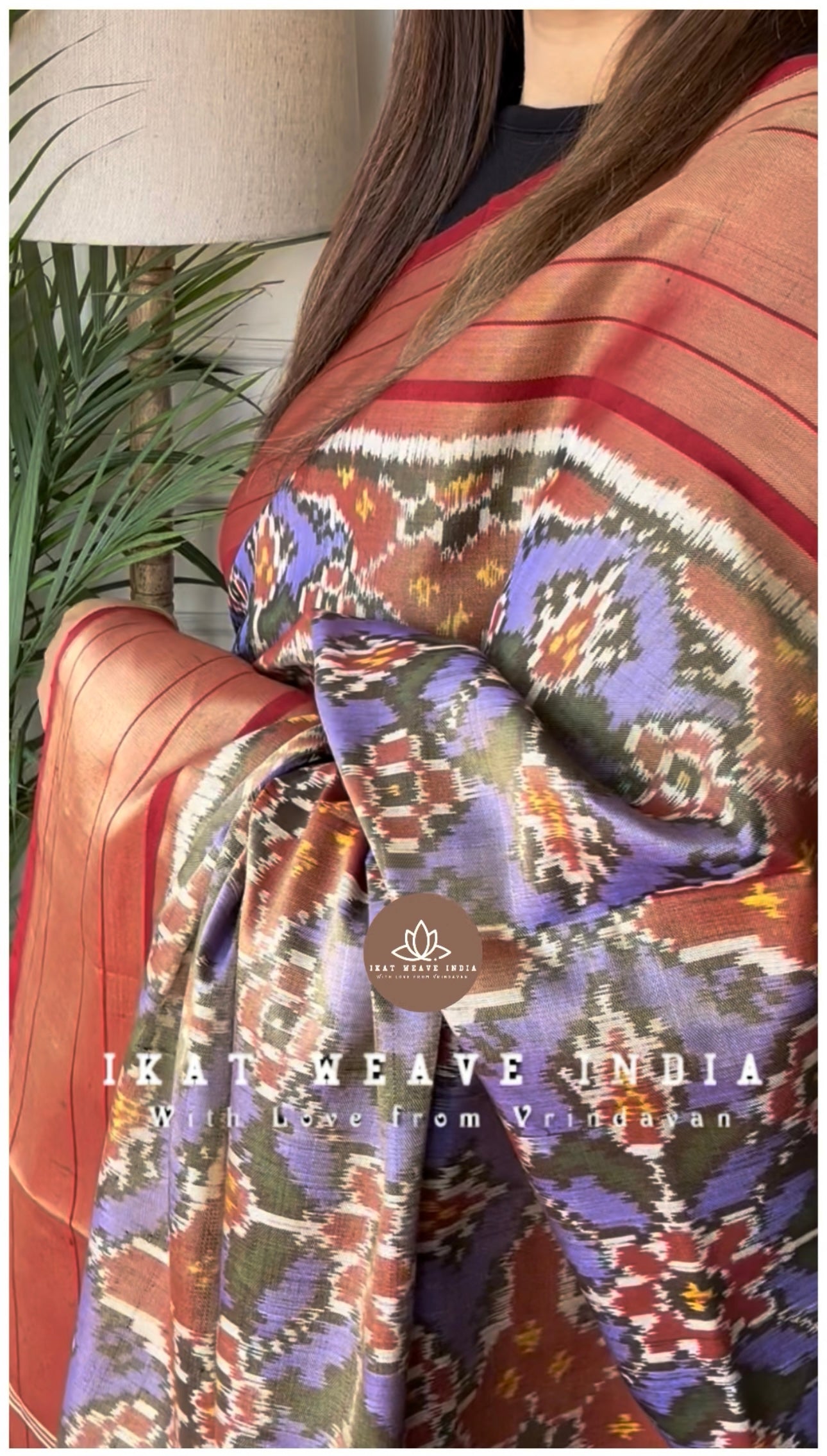 AADYA-SEMI DOUBLE IKAT TISSUE PATAN PATOLA
