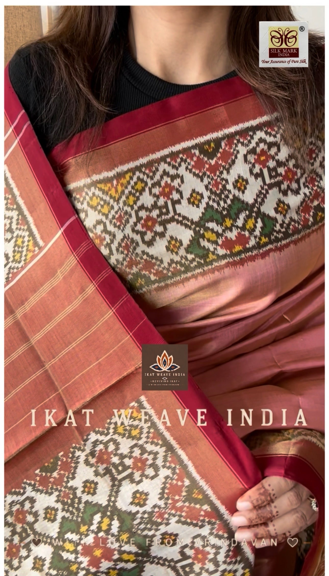 GAYATRI -SEMI DOUBLE IKAT TISSUE PATAN PATOLA
