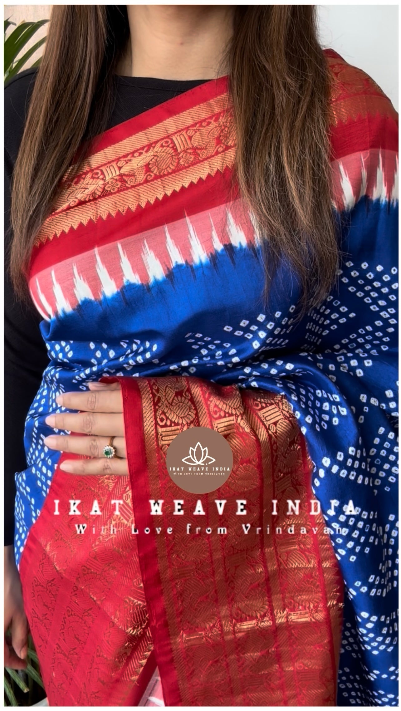 LEELA-HANDKNOTTED RAI BANDHEJ X SILK IKAT