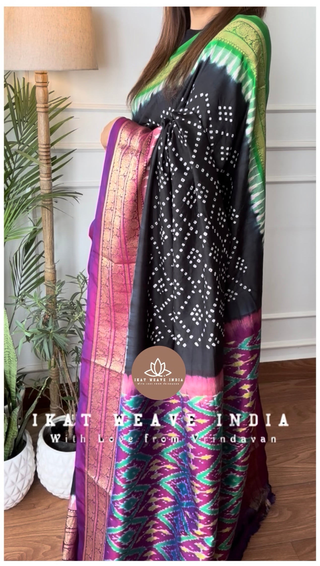 KRITIKA•HANDKNOTTED RAI BANDHEJ X SILK KANCHI IKAT