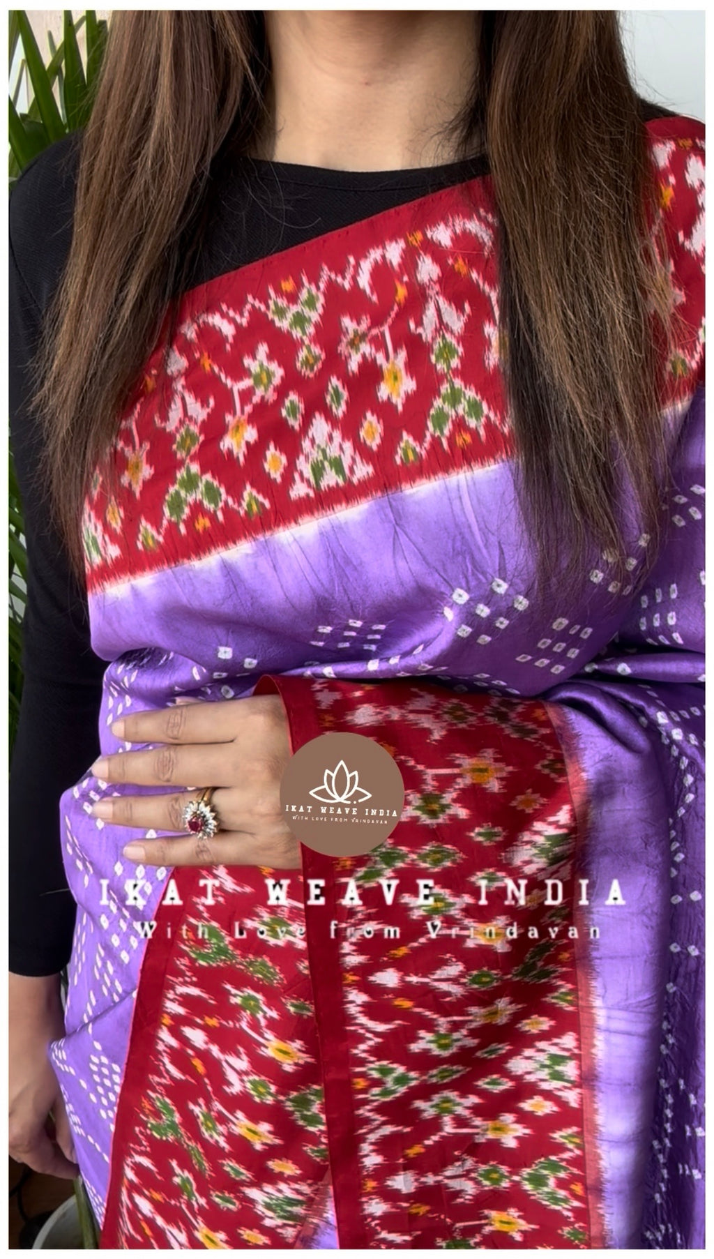 SWARCHA•HANDKNOTTED RAI BANDHEJ X SILK IKAT