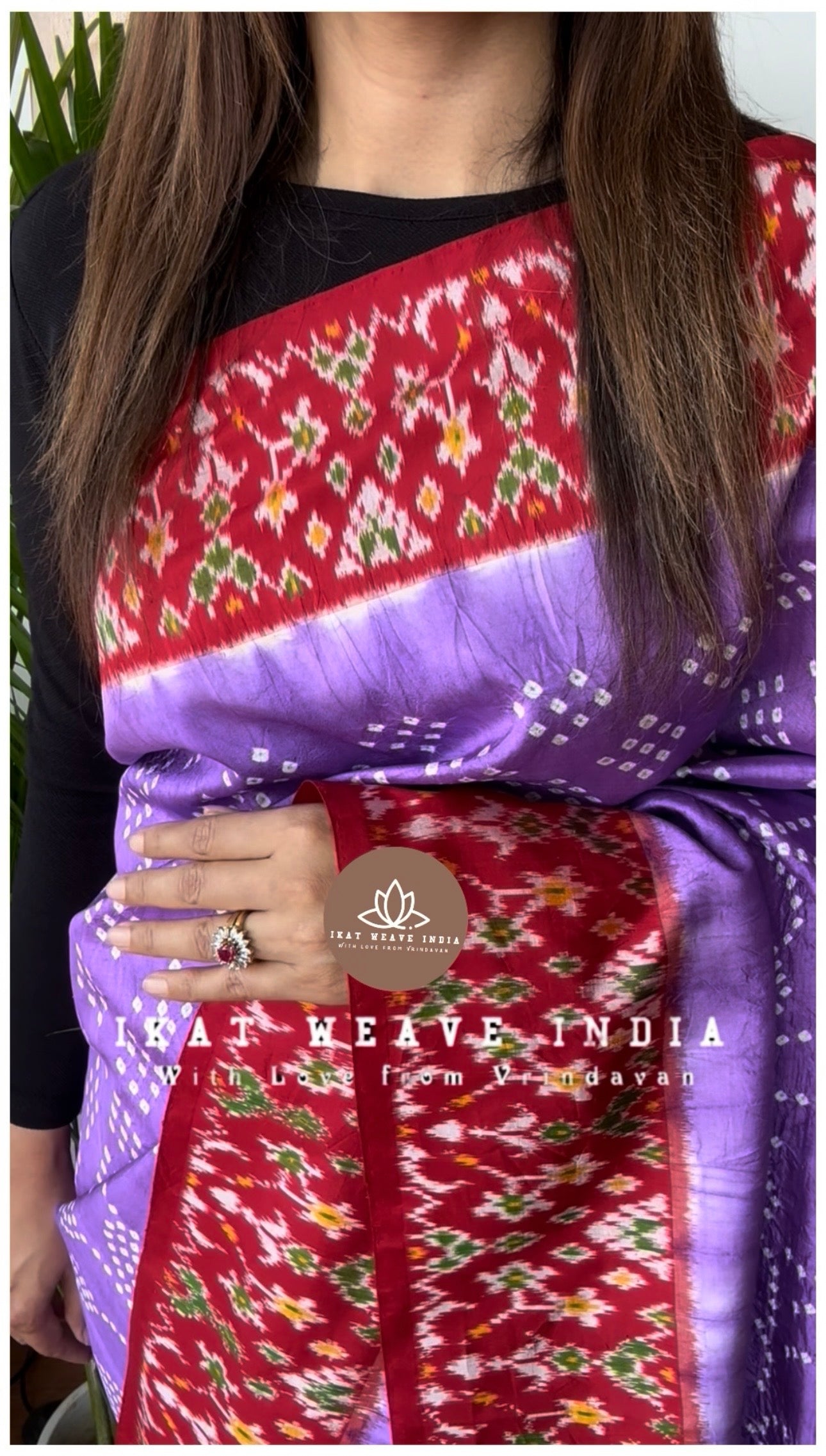 SWARCHA•HANDKNOTTED RAI BANDHEJ X SILK IKAT