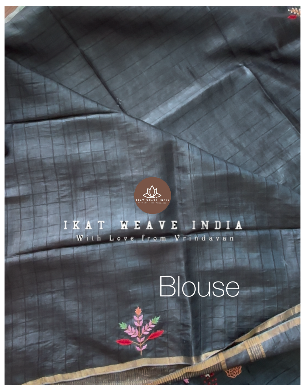 KAALI•HAND EMBROIDERED HANDWOVEN PURE TUSSAR SILK