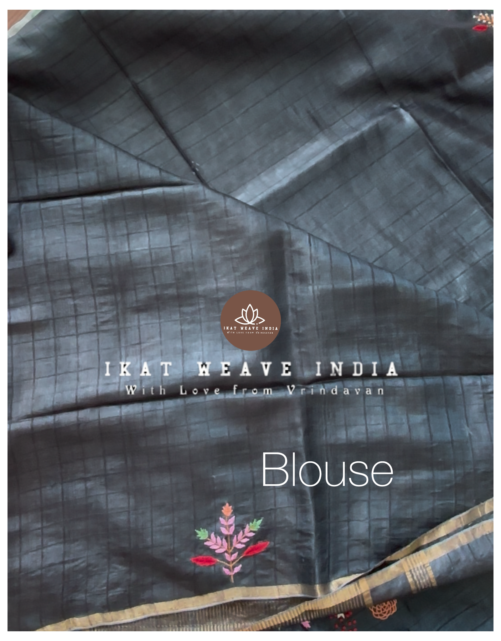 KAALI•HAND EMBROIDERED HANDWOVEN PURE TUSSAR SILK