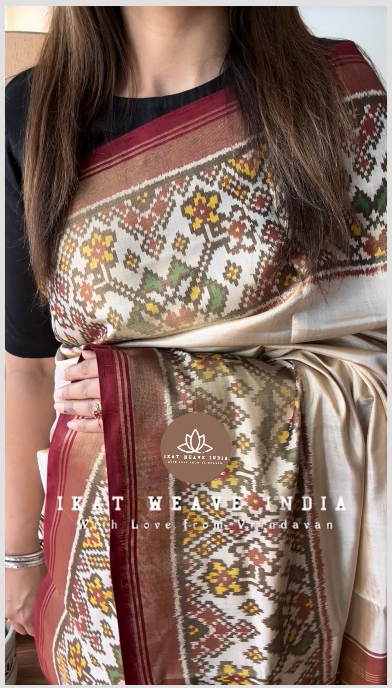 AKSHARA-SEMI DOUBLE IKAT TISSUE PATAN PATOLA