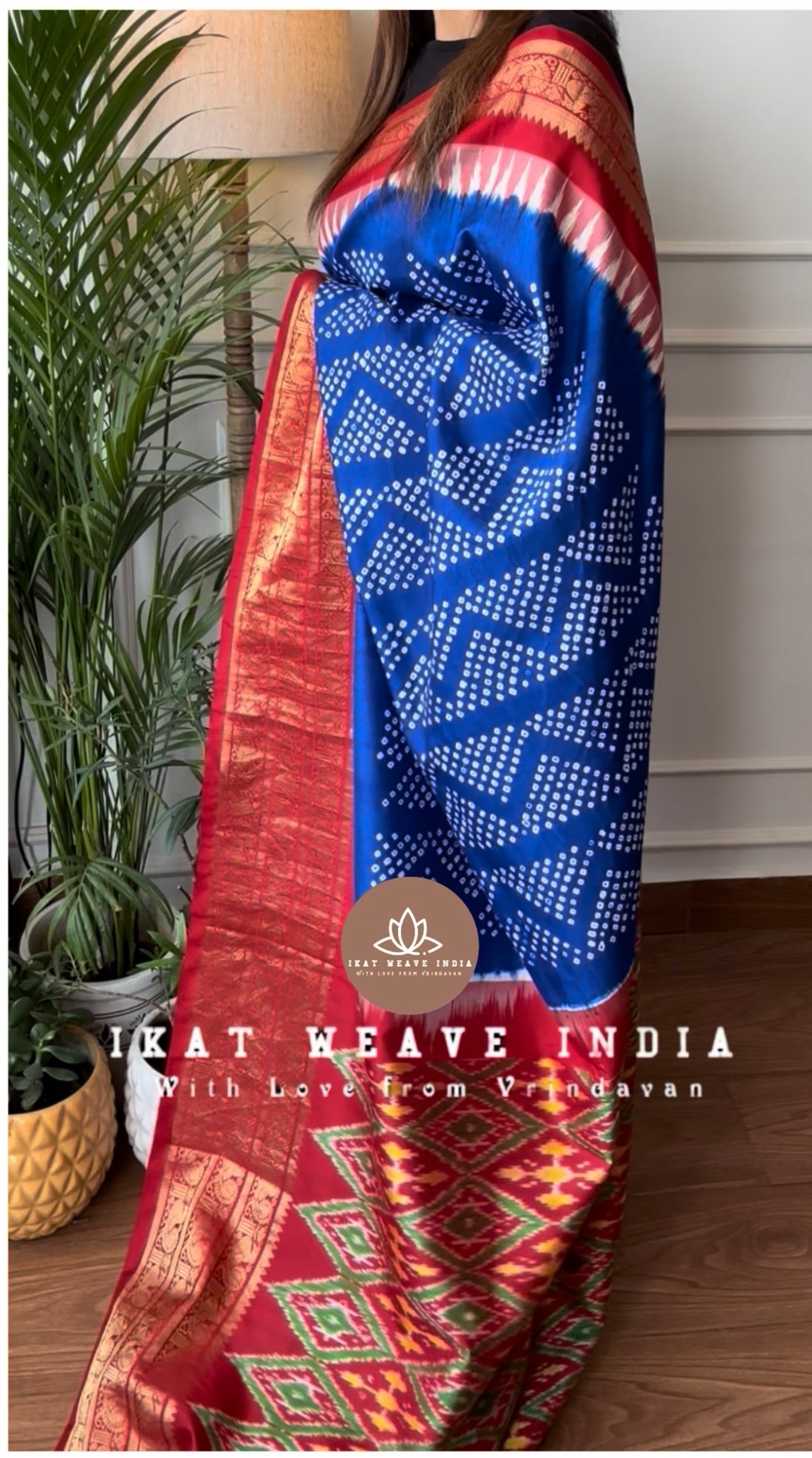 LEELA-HANDKNOTTED RAI BANDHEJ X SILK IKAT