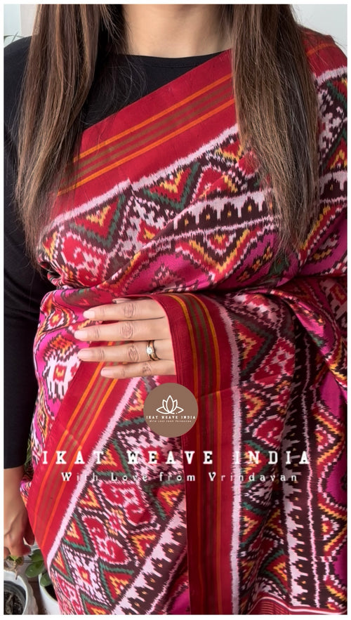 AAUSHMATI-SEMI DOUBLE IKAT PATAN PATOLA
