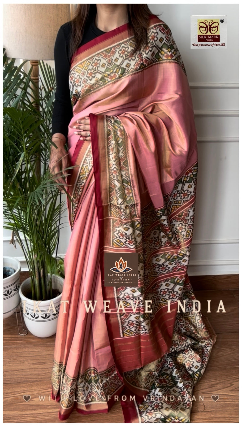 GAYATRI -SEMI DOUBLE IKAT TISSUE PATAN PATOLA