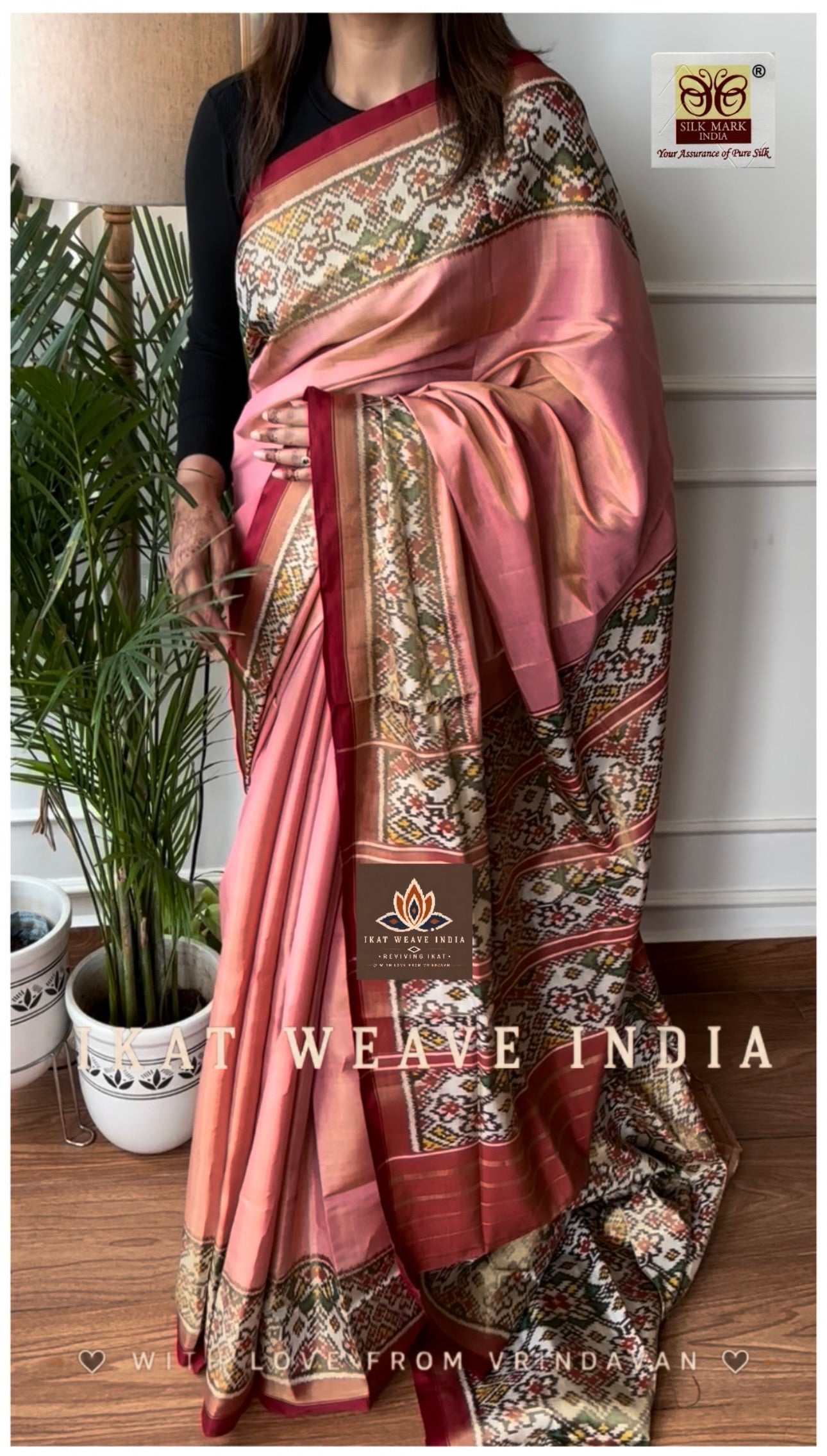 GAYATRI -SEMI DOUBLE IKAT TISSUE PATAN PATOLA