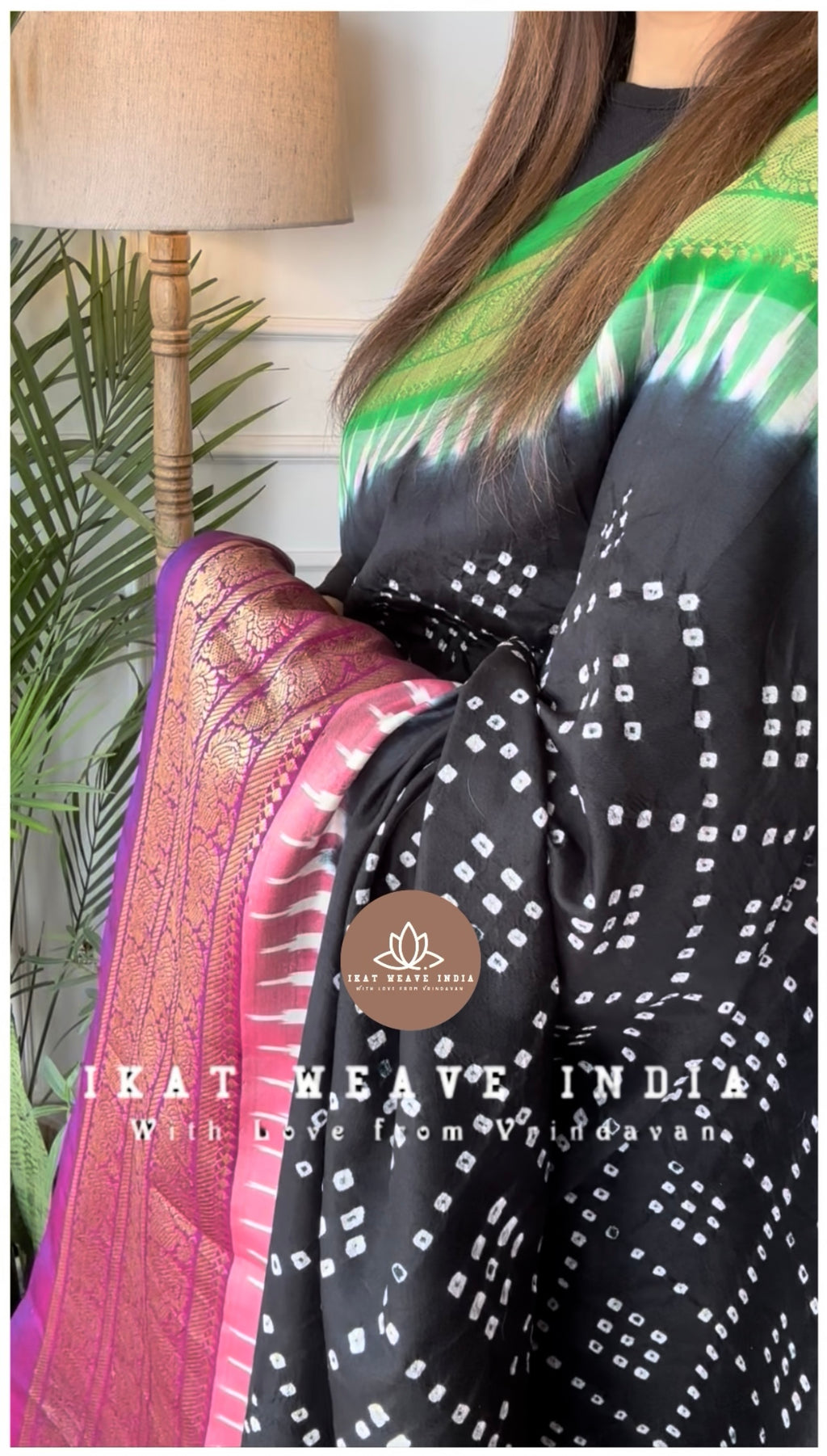 KRITIKA•HANDKNOTTED RAI BANDHEJ X SILK KANCHI IKAT