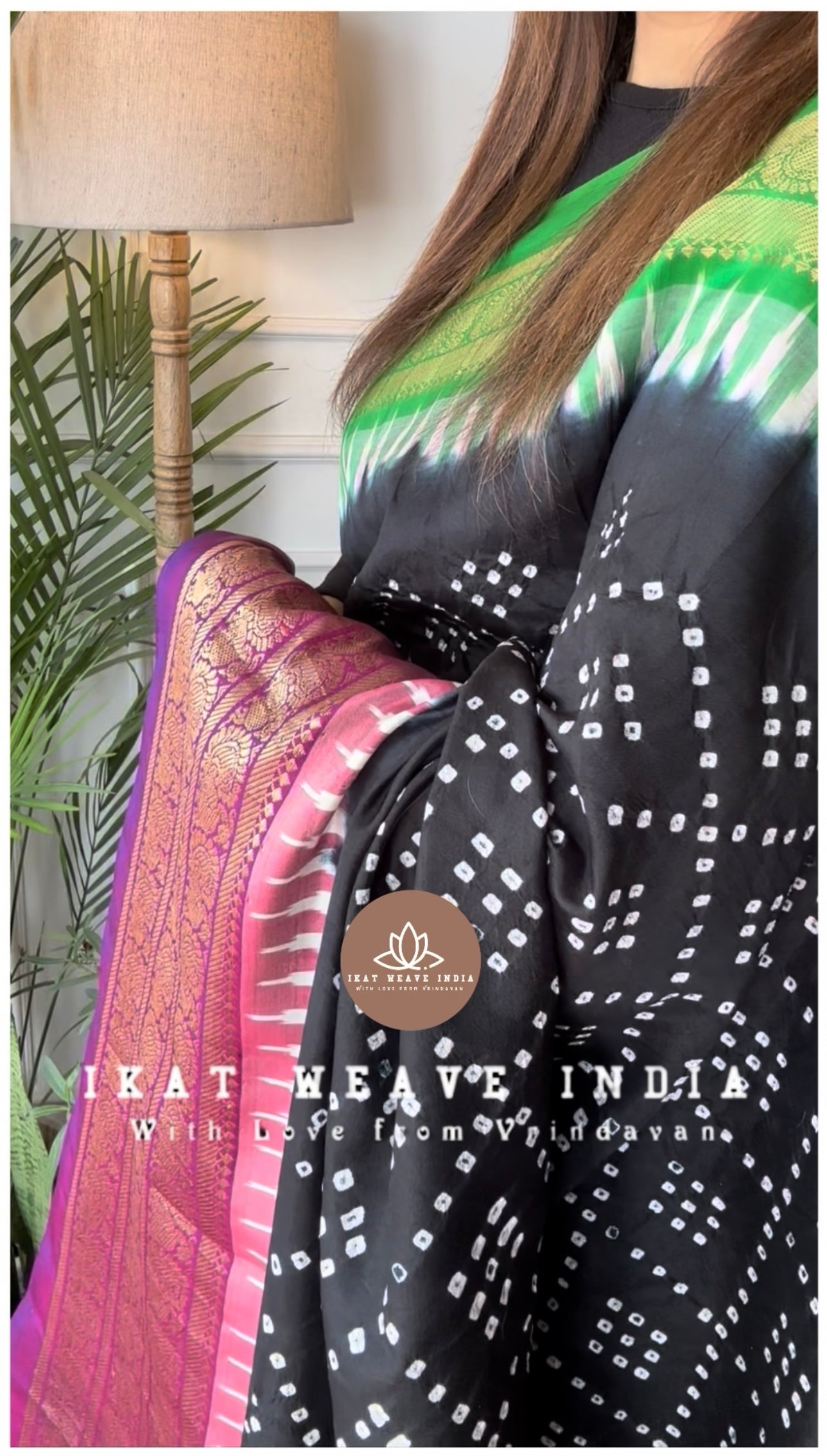 KRITIKA•HANDKNOTTED RAI BANDHEJ X SILK KANCHI IKAT