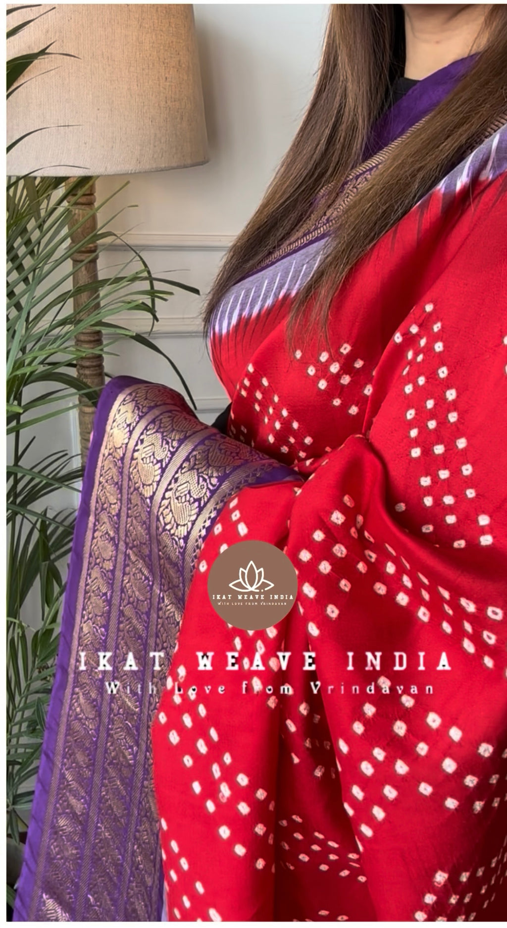 KUMUD•HANDKNOTTED RAI BANDHEJ X SILK IKAT
