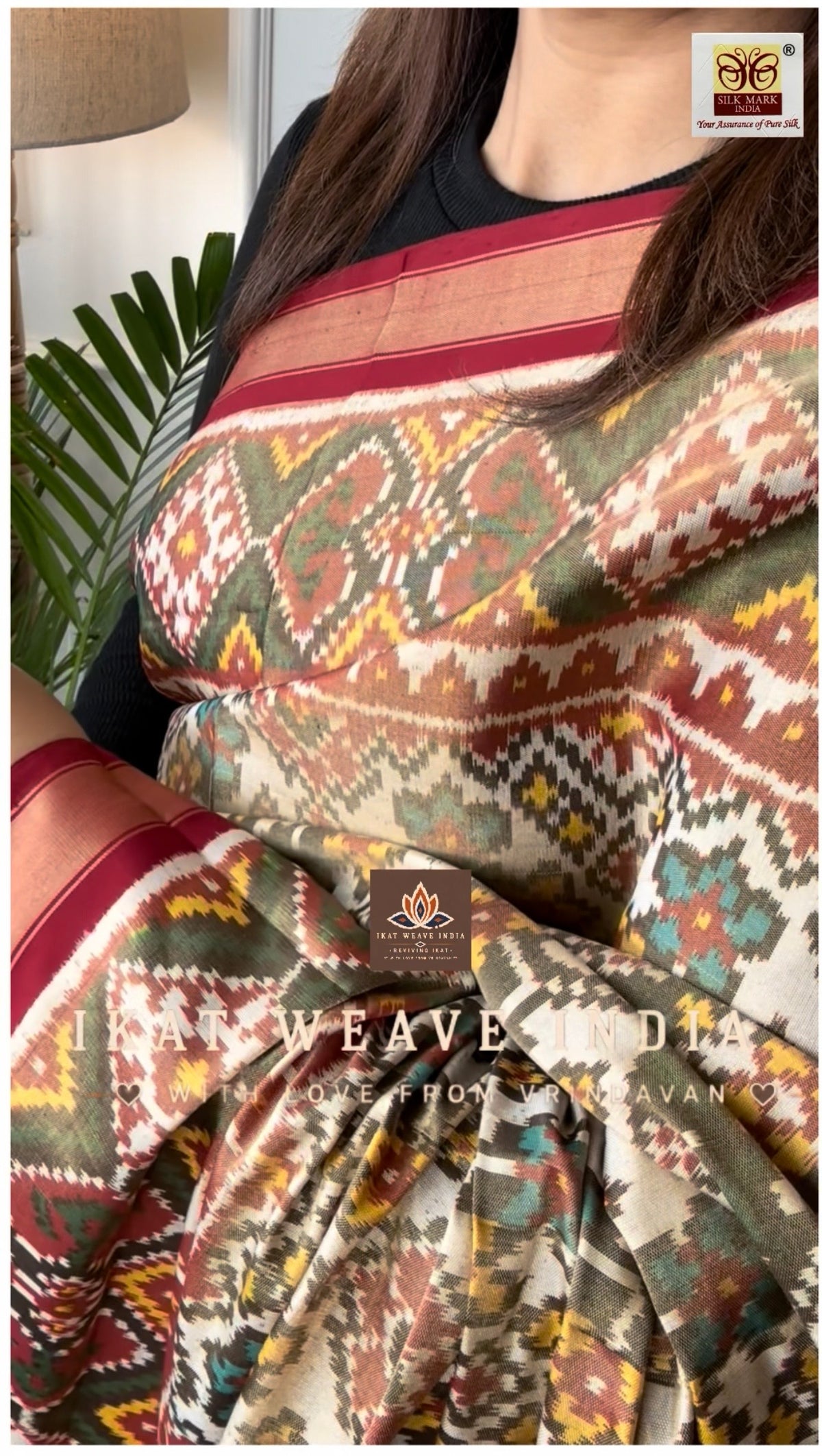 RAAMYA-SEMI DOUBLE IKAT TISSUE PATAN PATOLA