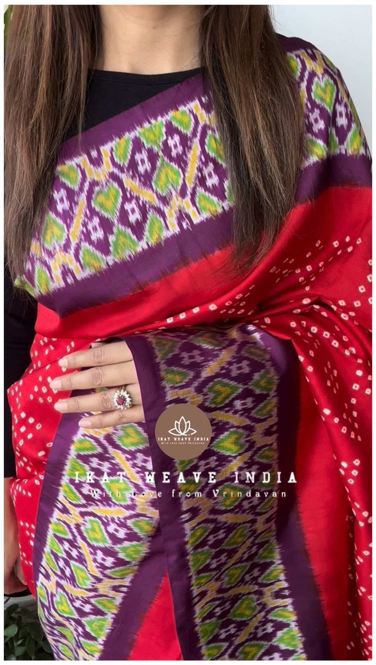PARVATHI•HANDKNOTTED RAI BANDHEJ X SILK IKAT