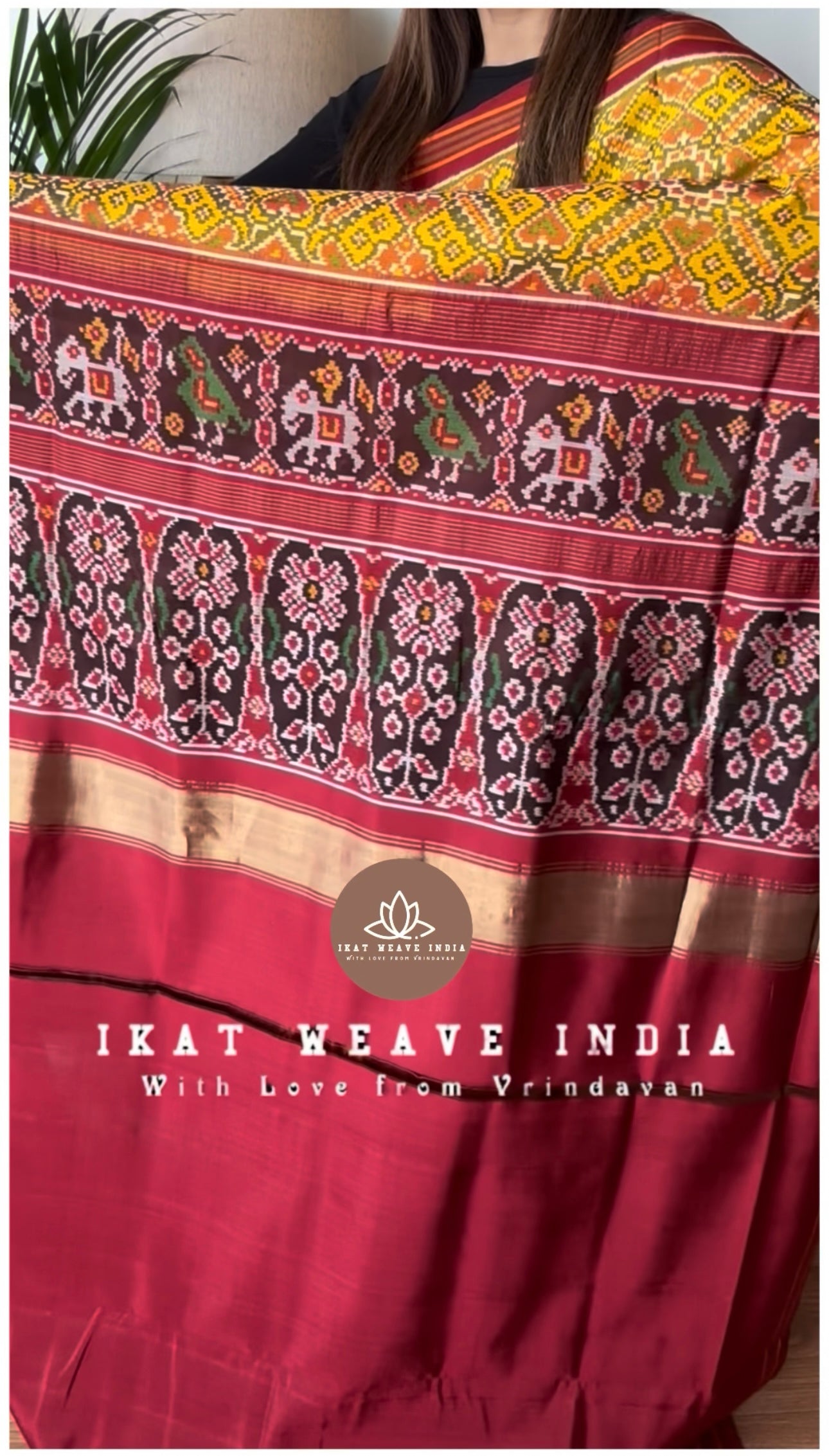 ANVITHA-SEMI DOUBLE IKAT PATAN PATOLA