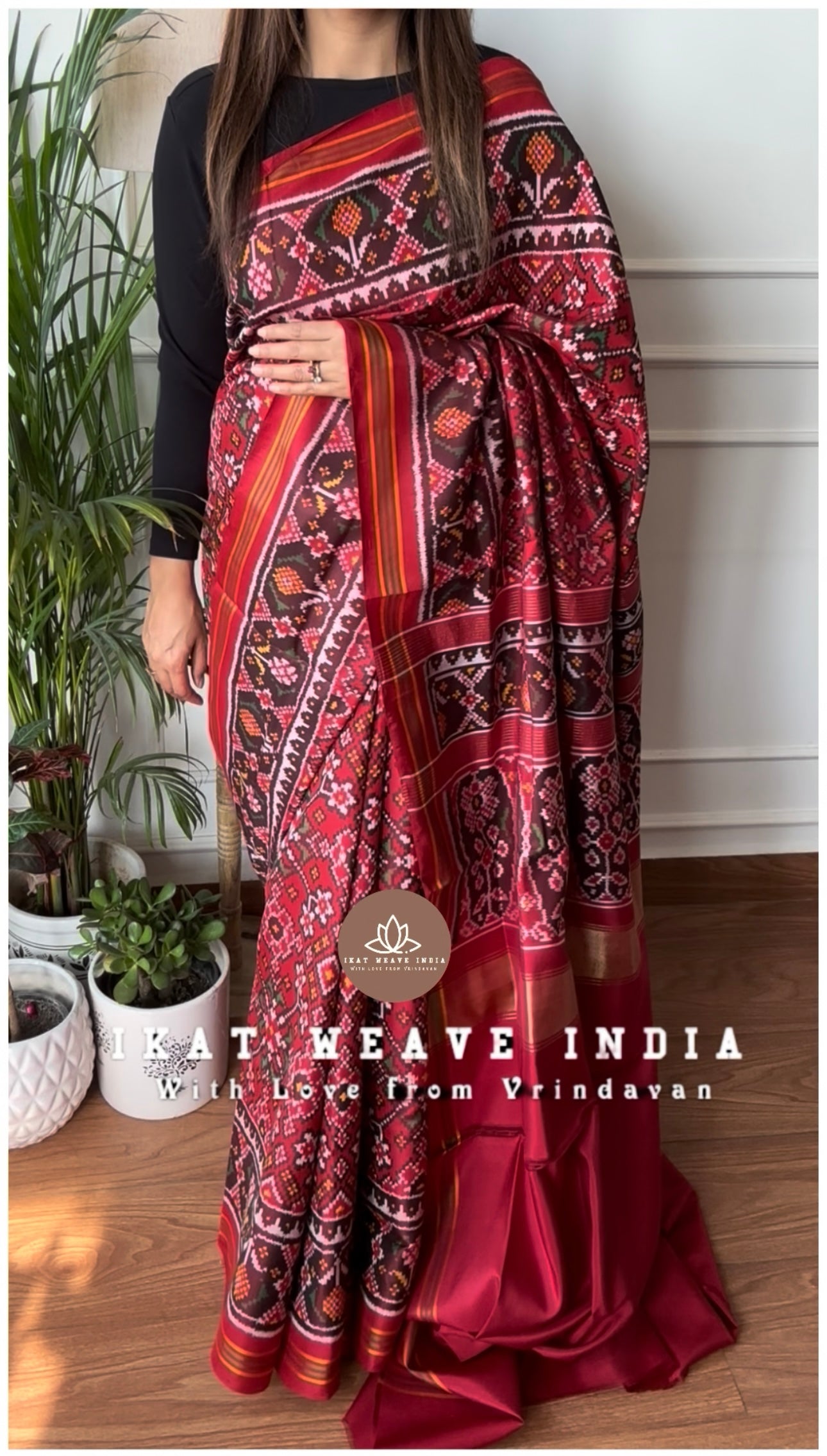 AHILYA-SEMI DOUBLE IKAT PATAN PATOLA
