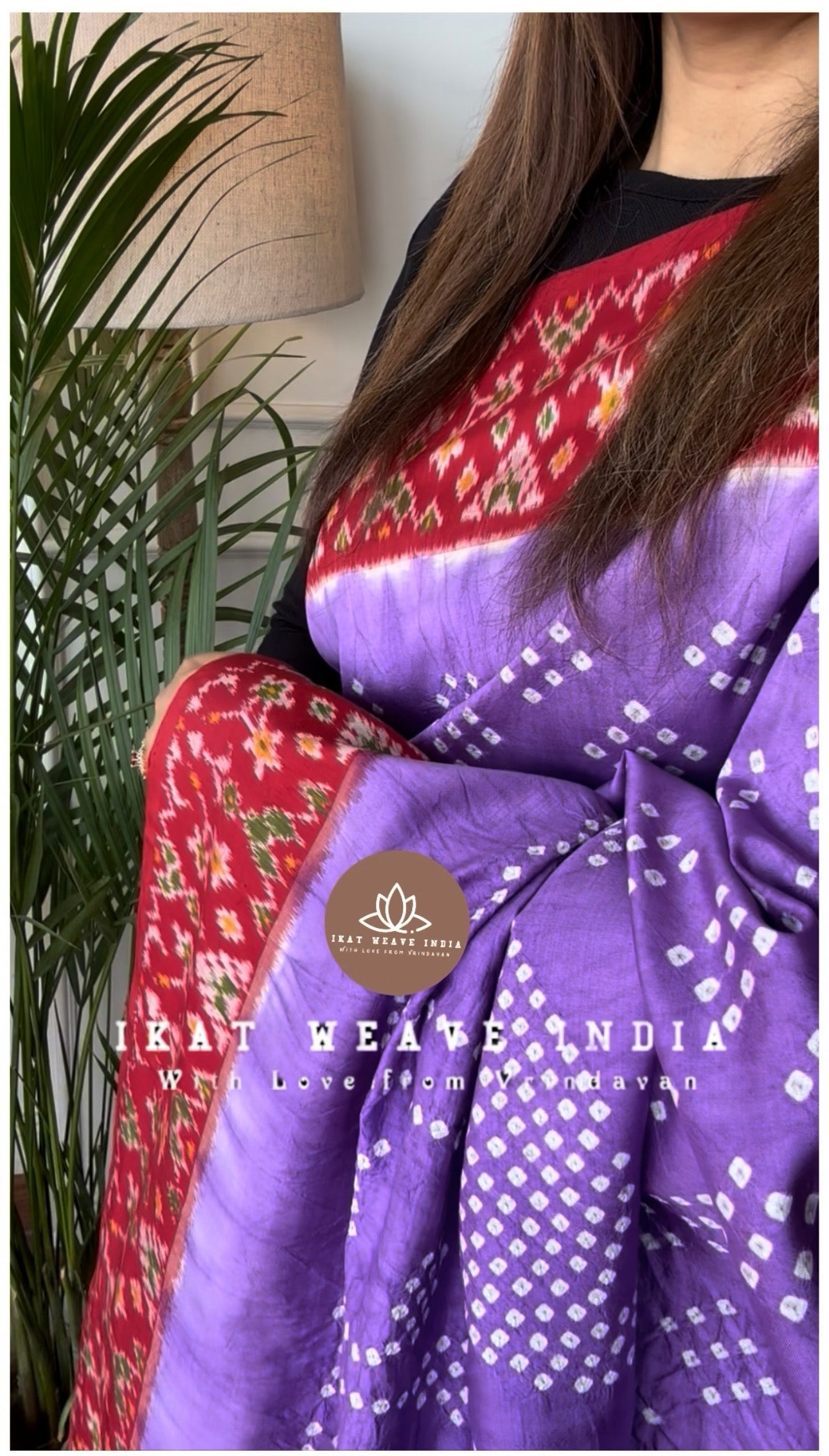 SWARCHA•HANDKNOTTED RAI BANDHEJ X SILK IKAT