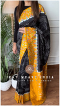 KADAMBARI-HANDKNOTTED RAI BANDHEJ X SILK IKAT