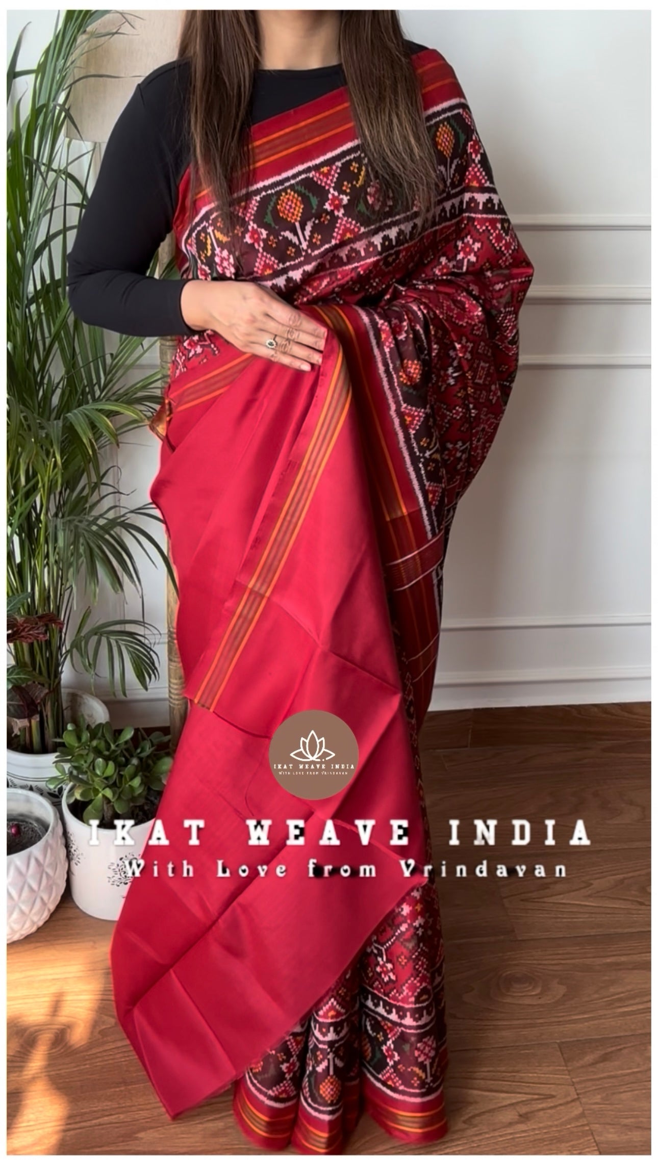 AHILYA-SEMI DOUBLE IKAT PATAN PATOLA