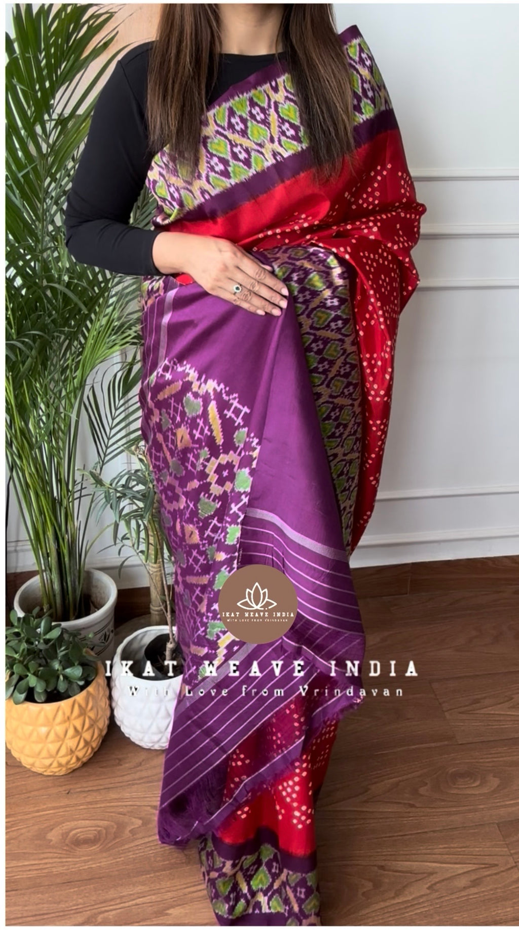 PARVATHI•HANDKNOTTED RAI BANDHEJ X SILK IKAT