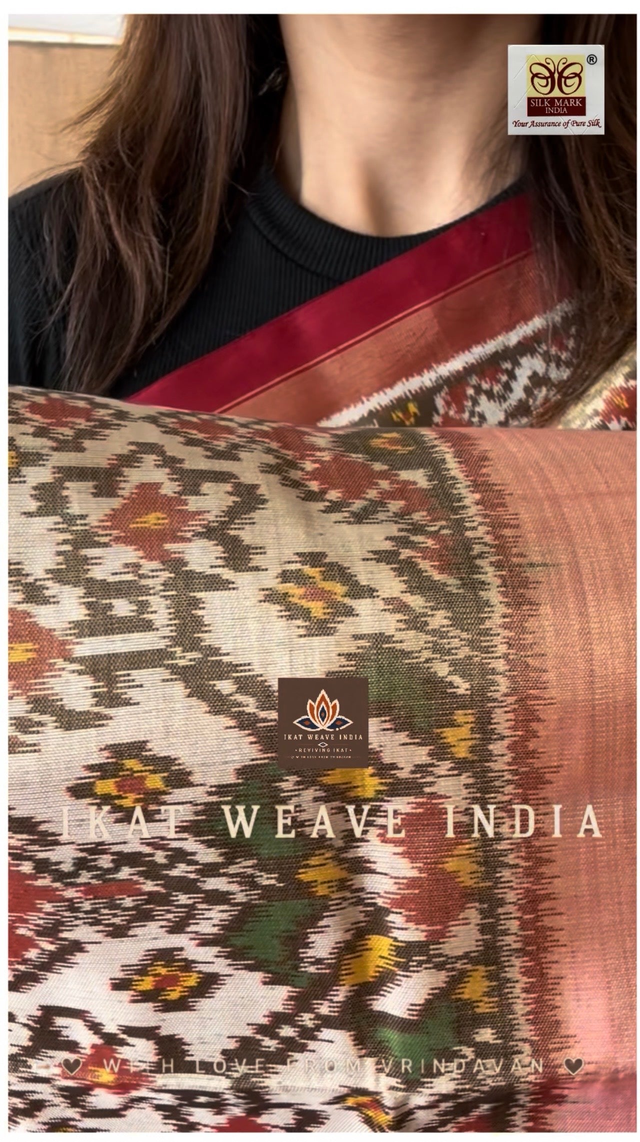 GAYATRI -SEMI DOUBLE IKAT TISSUE PATAN PATOLA