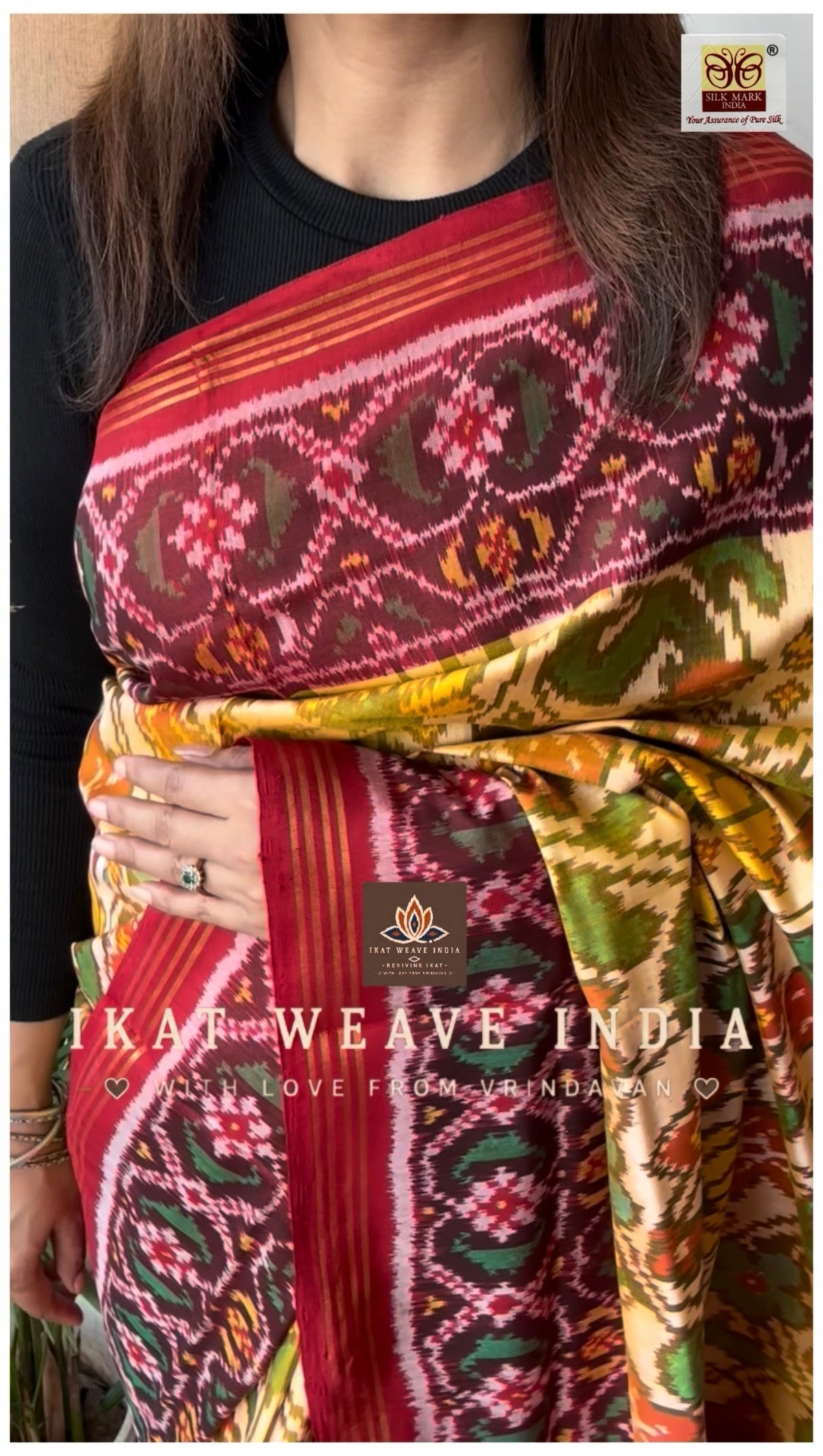 AADHYA• SEMI DOUBLE IKAT PATOLA