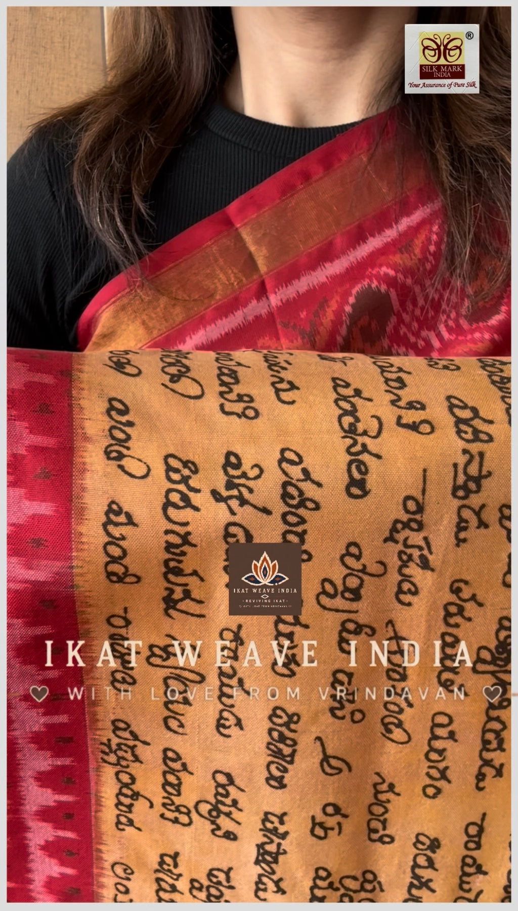 RAAMLEELA-SILK PATOLA x HANDPAINTED KALAMKARI