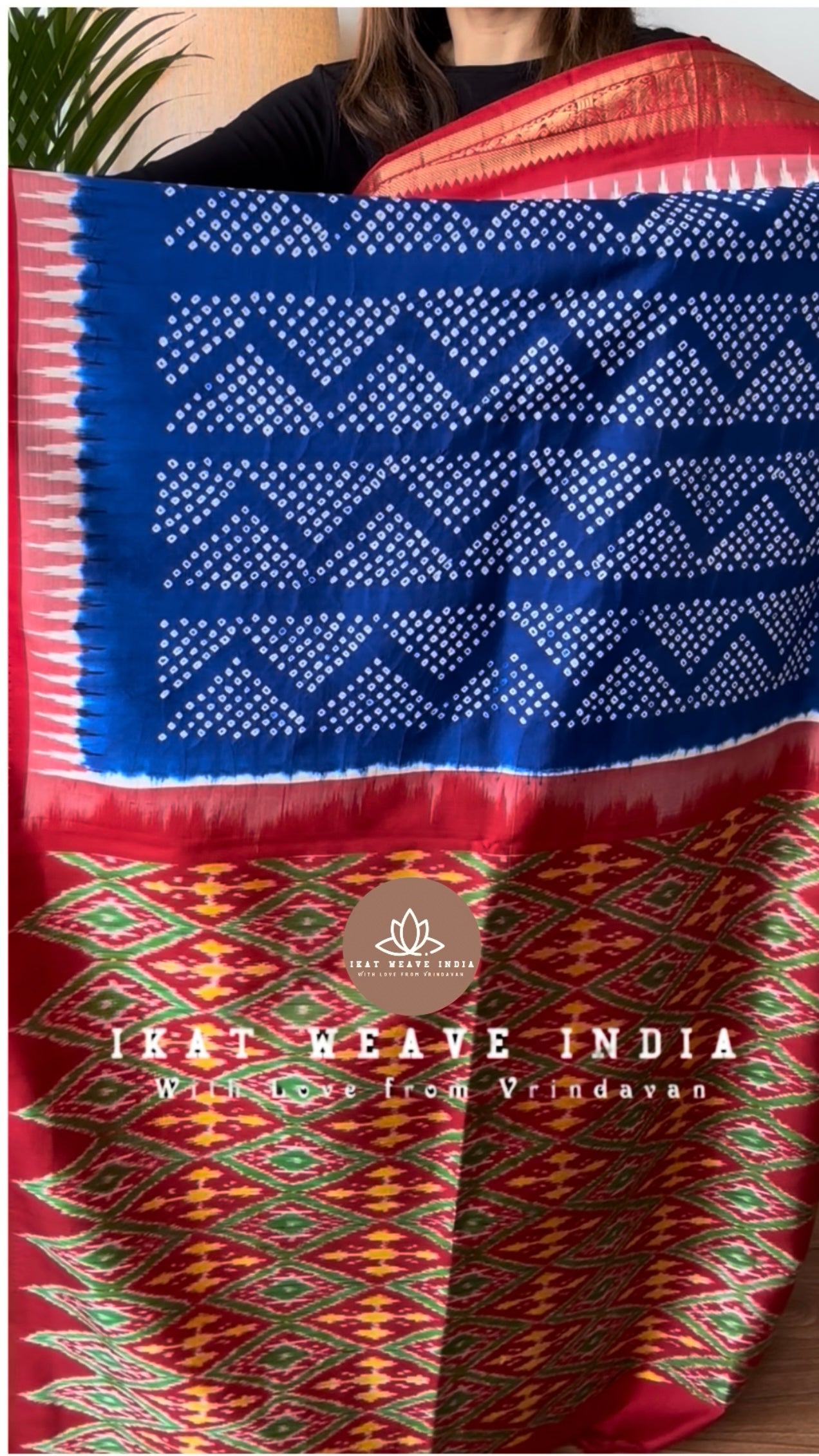 LEELA-HANDKNOTTED RAI BANDHEJ X SILK IKAT