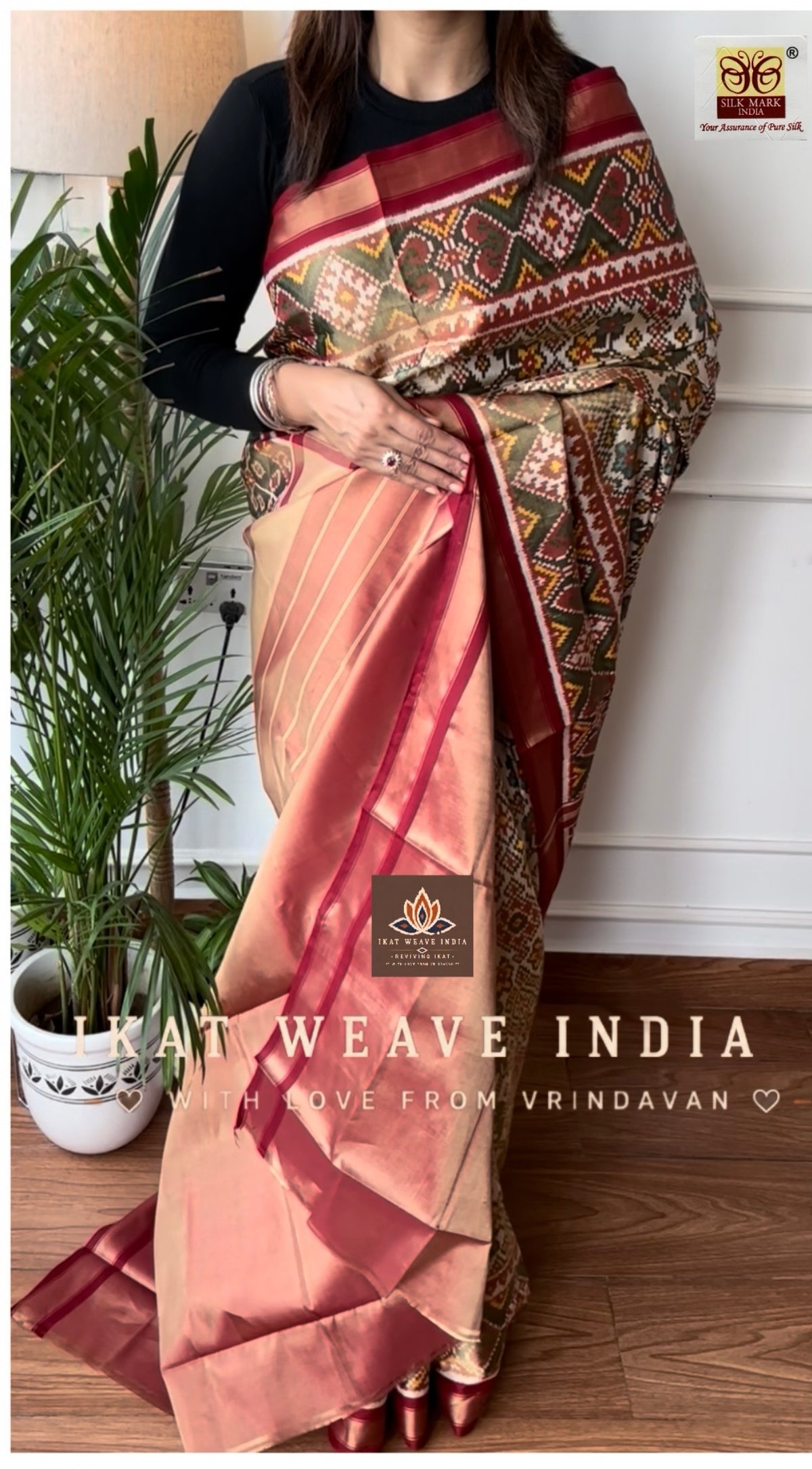RAAMYA-SEMI DOUBLE IKAT TISSUE PATAN PATOLA
