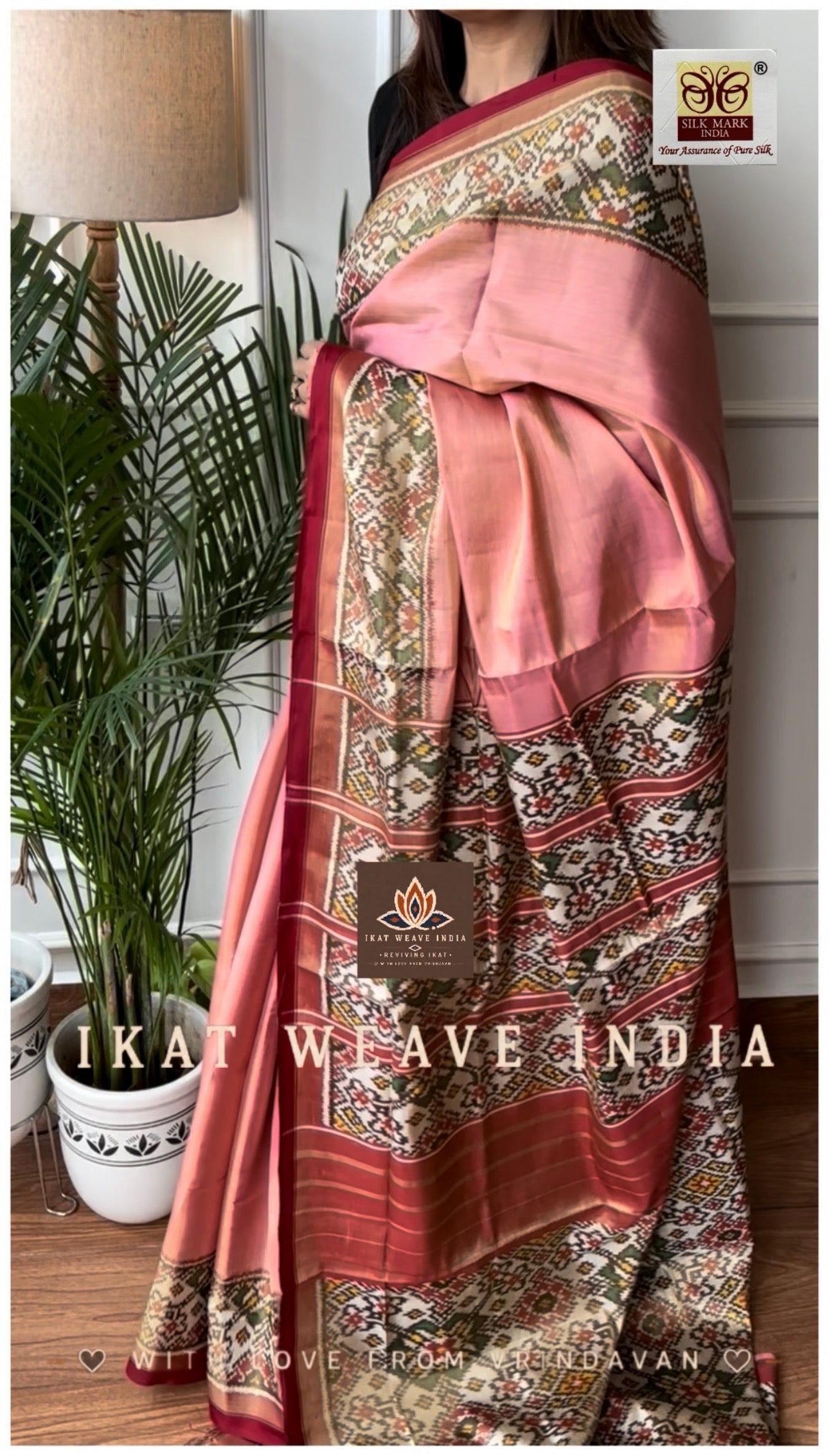 GAYATRI -SEMI DOUBLE IKAT TISSUE PATAN PATOLA