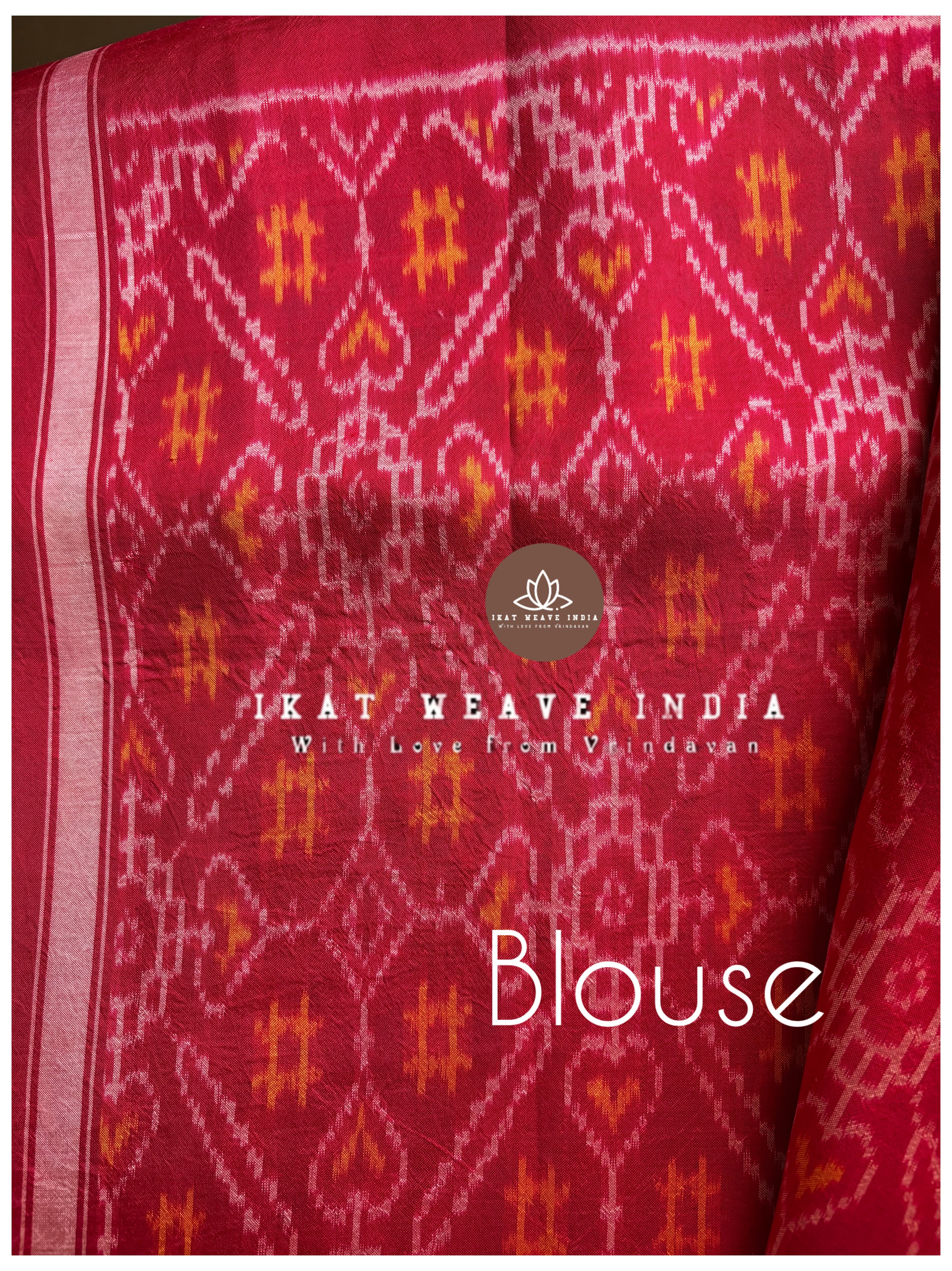 SIYA•HAND PAINTED PEN KALAMKARI x PURE SILK IKAT