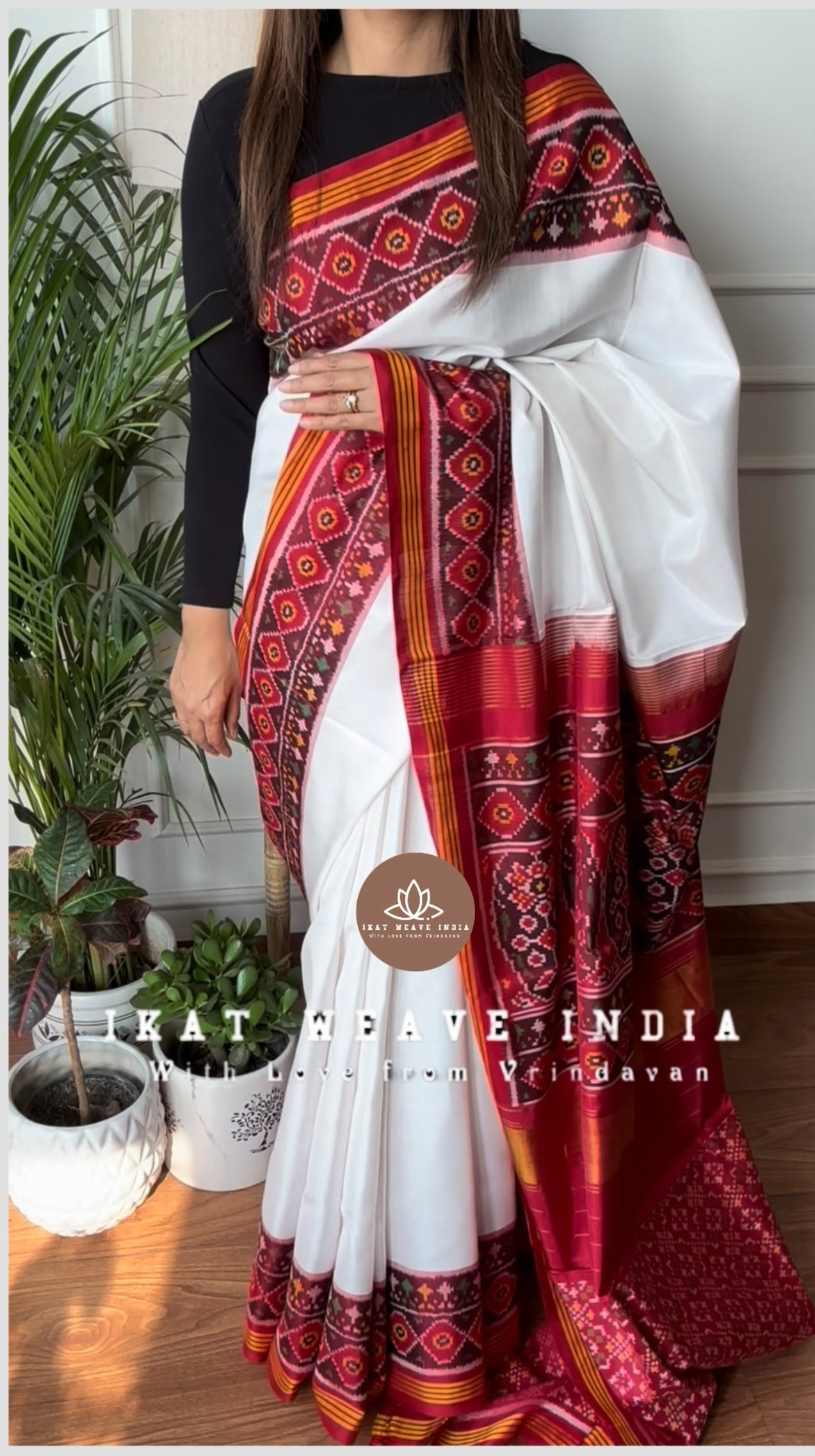 ARADHANA-SEMI DOUBLE IKAT PATAN PATOLA