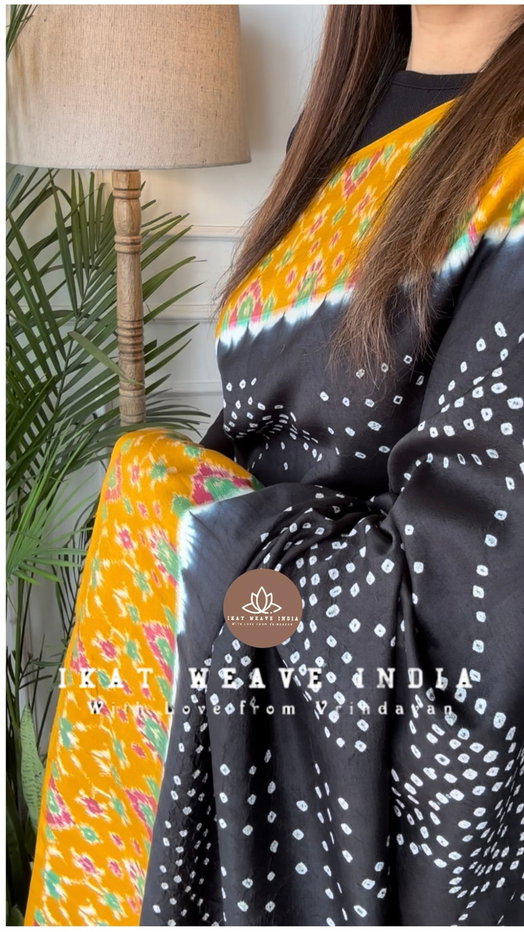 KADAMBARI-HANDKNOTTED RAI BANDHEJ X SILK IKAT