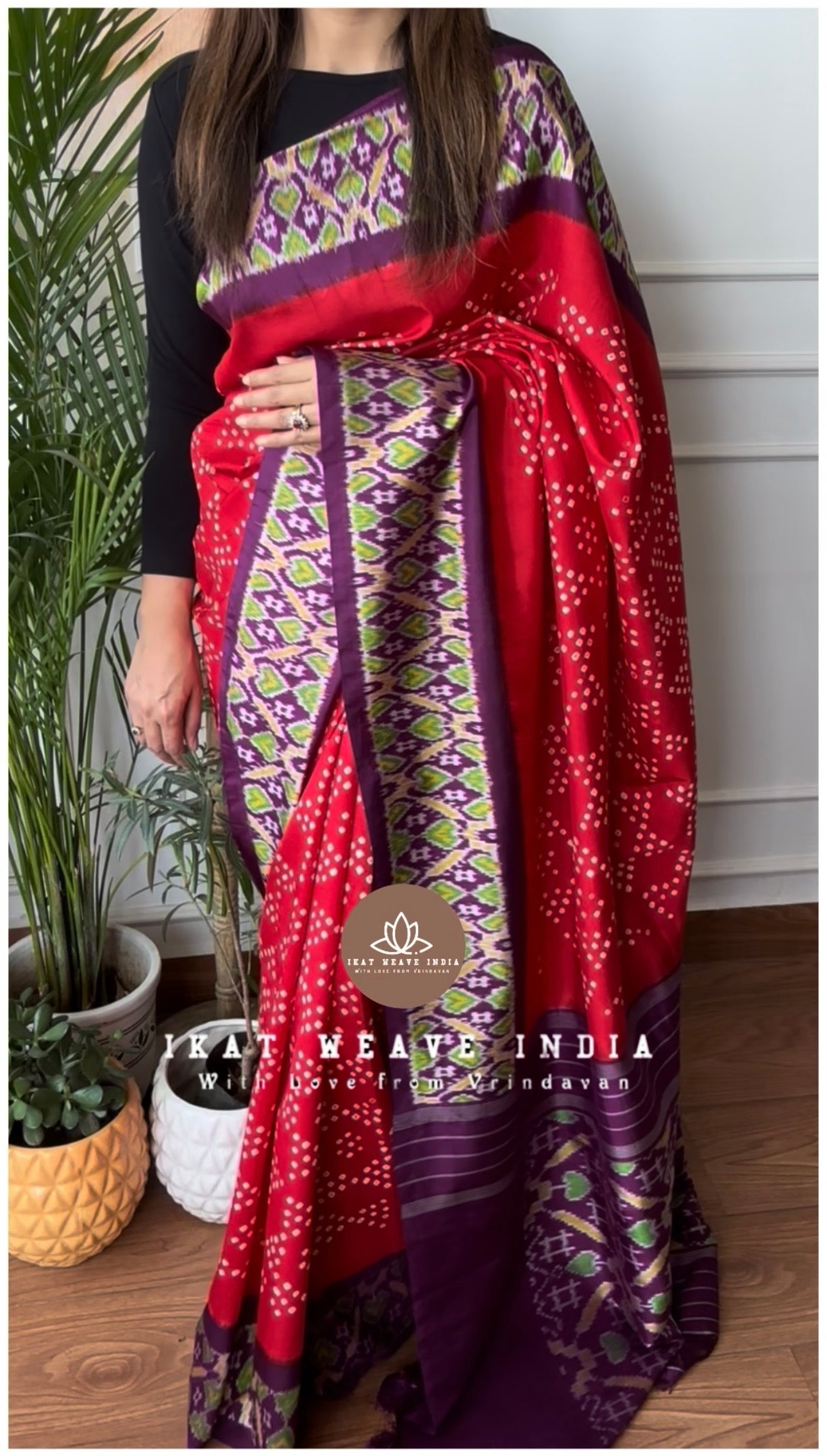 PARVATHI•HANDKNOTTED RAI BANDHEJ X SILK IKAT