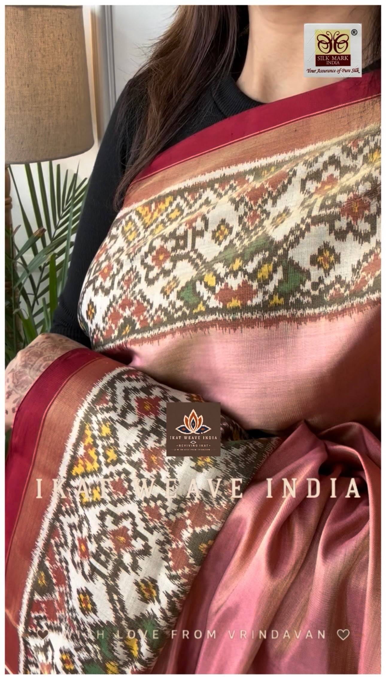 GAYATRI -SEMI DOUBLE IKAT TISSUE PATAN PATOLA
