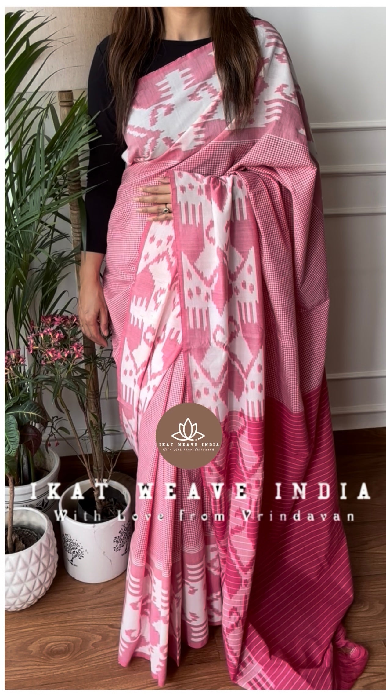 GULABI•COTTON IKAT