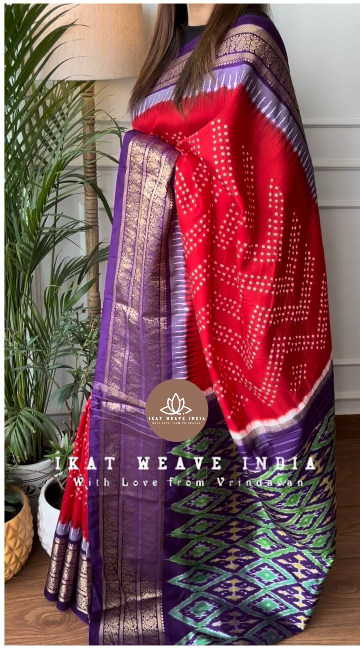 KUMUD•HANDKNOTTED RAI BANDHEJ X SILK IKAT