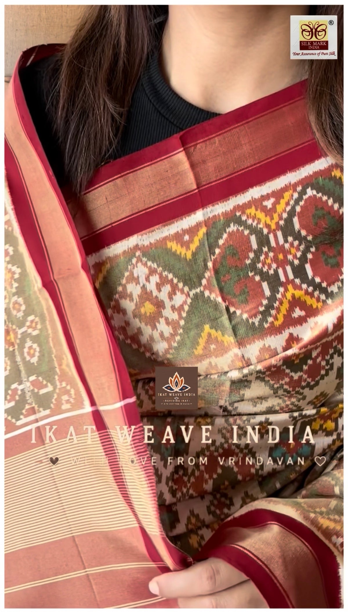 RAAMYA-SEMI DOUBLE IKAT TISSUE PATAN PATOLA