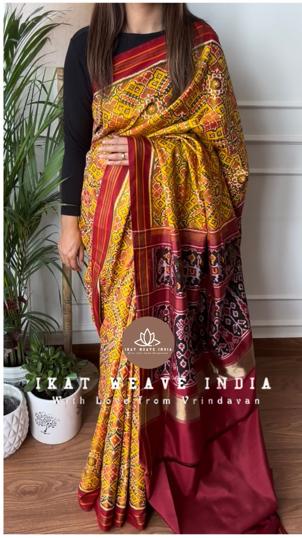 ANVITHA-SEMI DOUBLE IKAT PATAN PATOLA