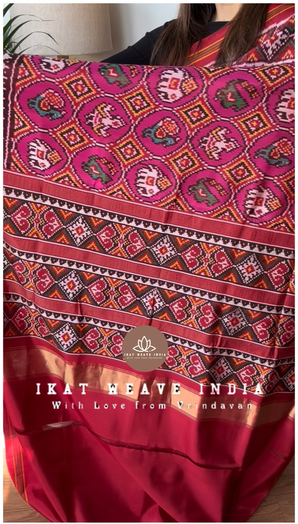 AAUSHMATI-SEMI DOUBLE IKAT PATAN PATOLA
