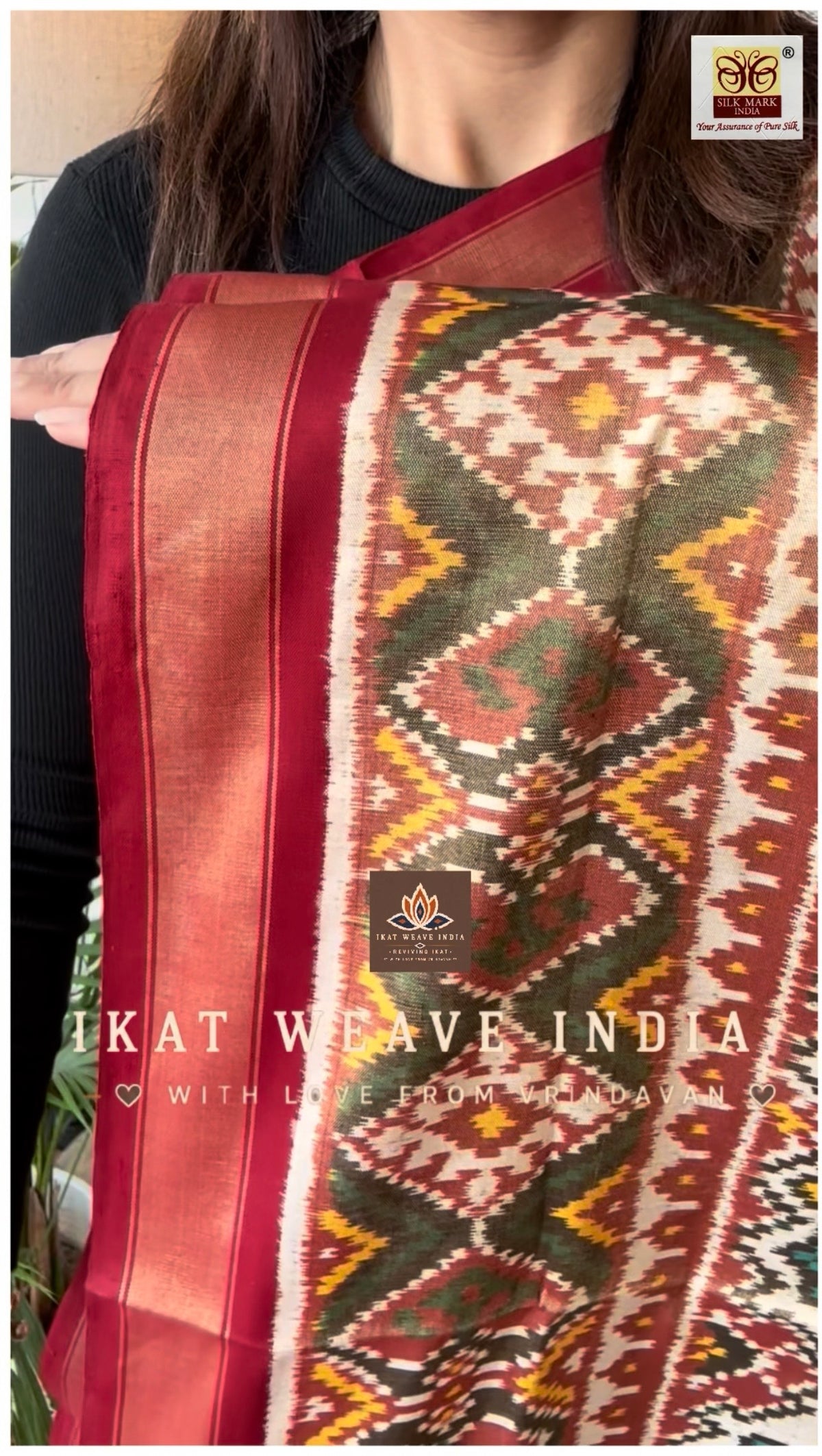 RAAMYA-SEMI DOUBLE IKAT TISSUE PATAN PATOLA