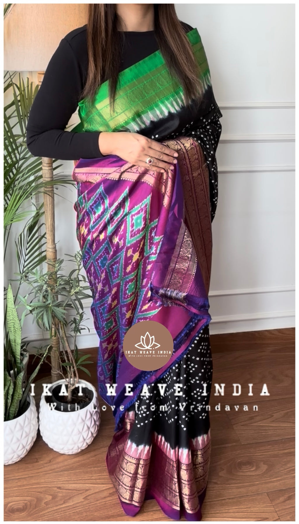 KRITIKA•HANDKNOTTED RAI BANDHEJ X SILK KANCHI IKAT